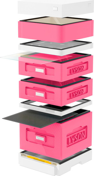 Изображение товара Улей Lyson Дадан На 10 Рамок / WK267PW (розовый/неокрашенный)