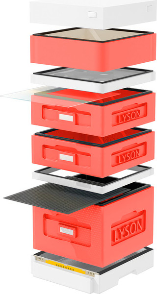 Изображение товара Улей Lyson Дадан На 10 Рамок / WK267RDW (красный/неокрашенный)