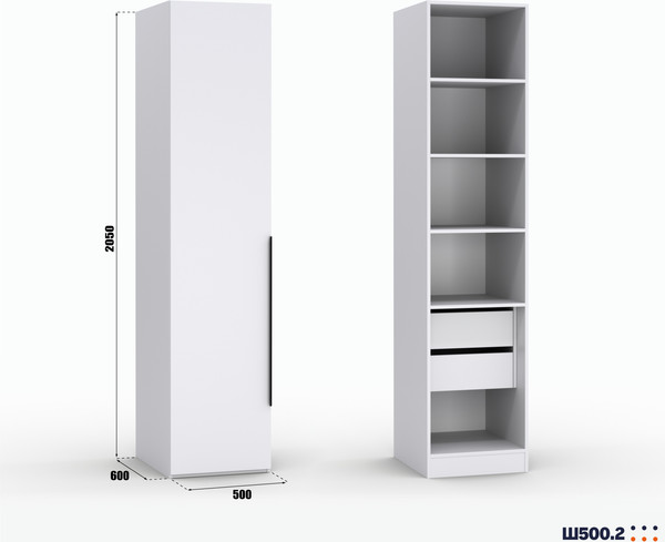 Изображение товара Шкаф Кастанье Модерн Ш 500.2 (белый)