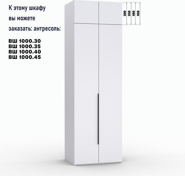Изображение товара Шкаф Кастанье Модерн Ш 1000.2 (белый)