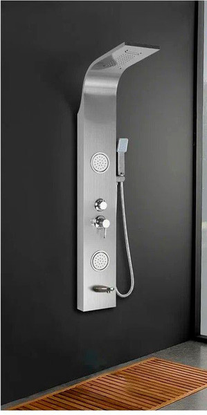 Изображение товара Душевая панель Cerutti Spa Twin BR (матовая нержавеющая сталь)