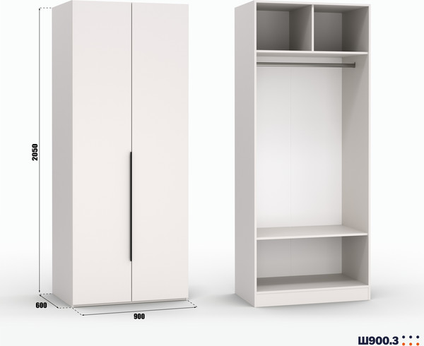 Изображение товара Шкаф Кастанье Модерн Ш 900.3 (кашемир)