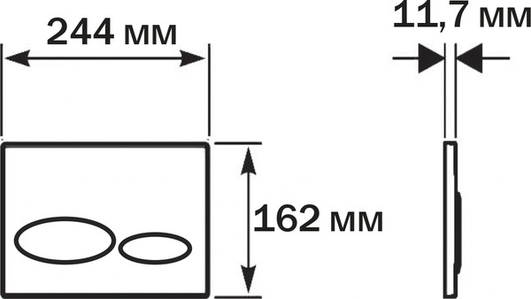 Изображение товара Кнопка для инсталляции Aquatek KDI-0000072 (хром глянец)