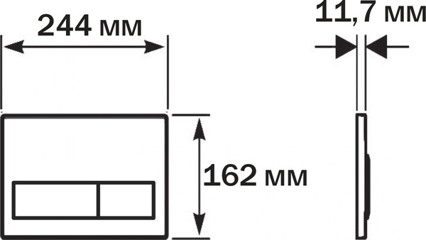 Изображение товара Кнопка для инсталляции Aquatek KDI-0000061 (белый глянец)
