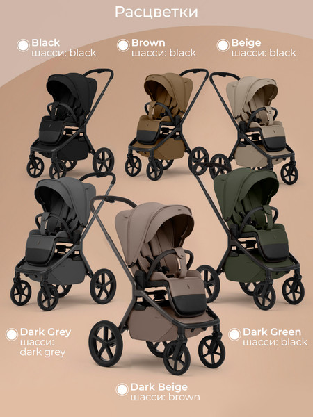 Изображение товара Детская универсальная коляска Sweet Baby 2в1 SBL Orso (темно-серый)
