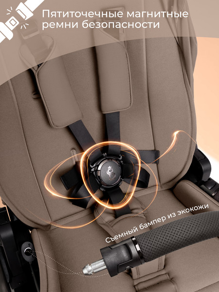 Изображение товара Детская универсальная коляска Sweet Baby 2в1 SBL Orso (темно-бежевый)