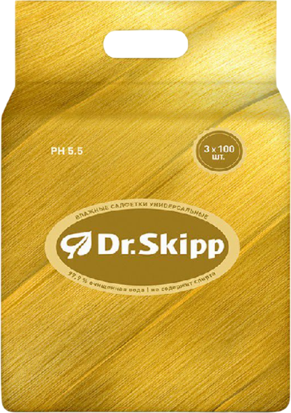 Изображение товара Влажные салфетки Dr.Skipp Premium С клапаном (3x100шт)