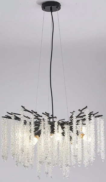 Изображение товара Люстра Estares Roxana 65 E14х8 R-600x1200-BLACK/CRYSTAL-220-IP20
