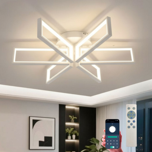 Изображение товара Люстра Estares Maldi 165W 6S-APP-850x200-WHITE/WHITE-220-IP20