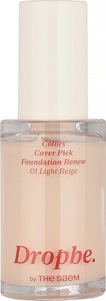 Изображение товара Тональный крем The Saem Drop Be Colors Cover Pick Foundation Renew 01 Light Beige