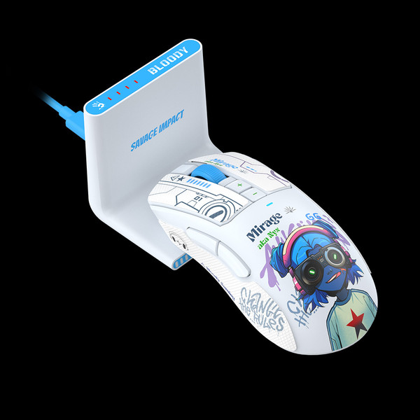 Изображение товара Мышь A4Tech Bloody R73 Ultra Duo (белый/рисунок)