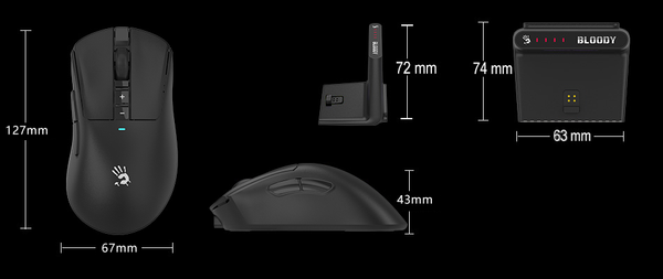 Изображение товара Мышь A4Tech Bloody R73 Ultra Duo (черный)