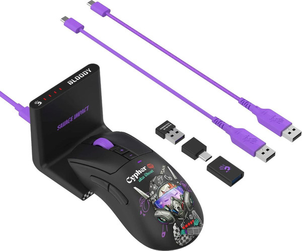 Изображение товара Мышь A4Tech Bloody R73 Ultra Duo (черный/рисунок)