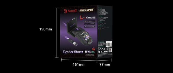 Изображение товара Мышь A4Tech Bloody R73 Ultra Duo (черный/рисунок)