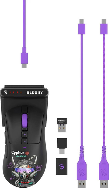 Изображение товара Мышь A4Tech Bloody R73 Ultra Duo (черный/рисунок)