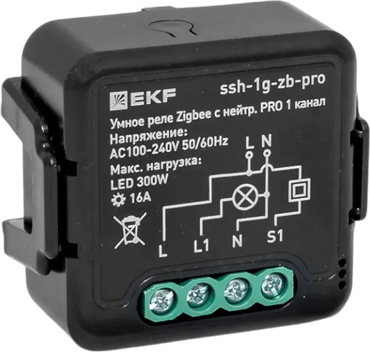 Изображение товара Умное реле EKF Connect Select Zigbee Pro ssh-1g-zb-pro