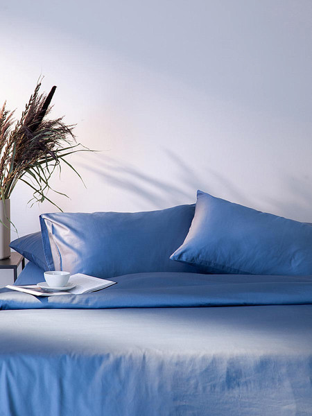 Изображение товара Пододеяльник с наволочками Tkano Essential / TK25-DC0003 (джинсово-синий)