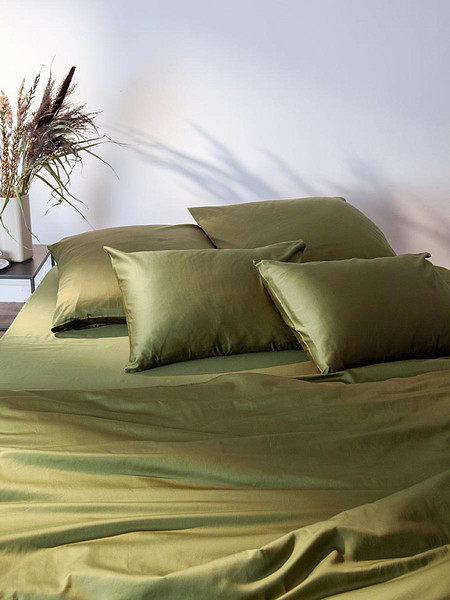 Изображение товара Пододеяльник с наволочками Tkano Essential / TK25-DC0001 (оливковый)