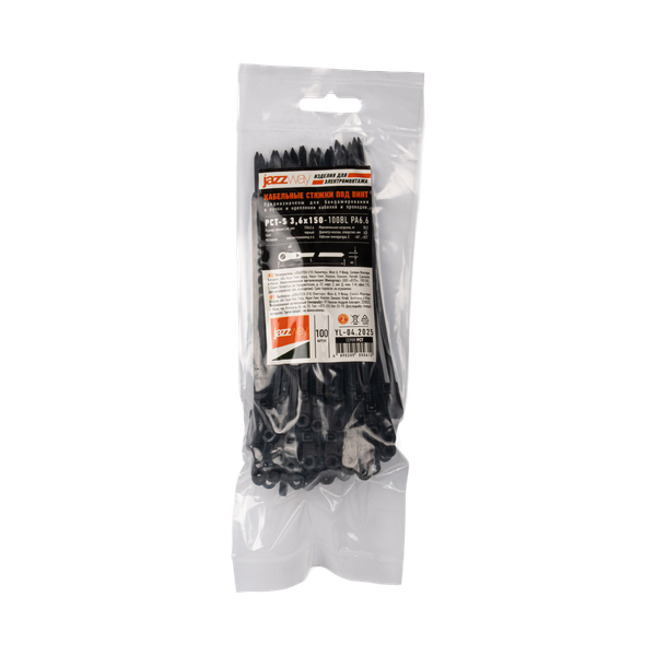 Изображение товара Стяжка для кабеля JAZZway PCT-S 3.6x150-100BL / 5055612 (100шт)