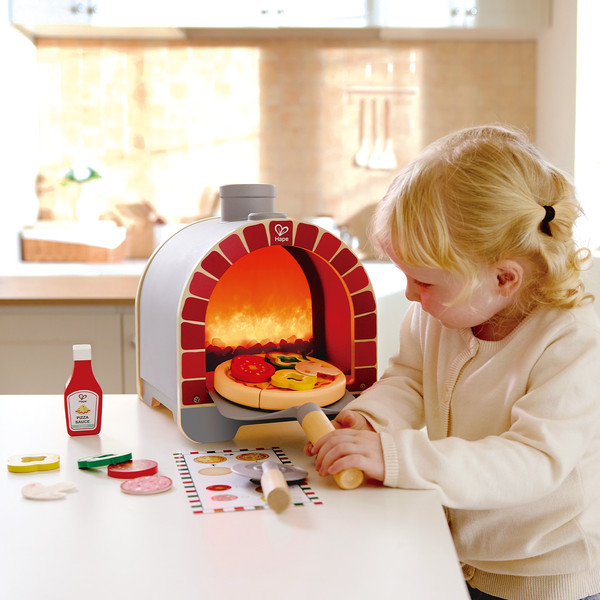 Изображение товара Набор игрушечных продуктов Hape Интерактивная печь для пиццы / E3236_HP