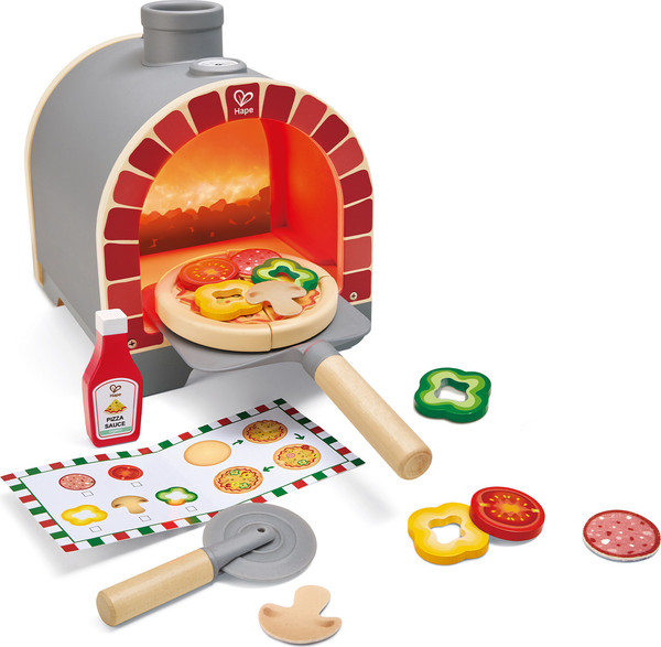 Изображение товара Набор игрушечных продуктов Hape Интерактивная печь для пиццы / E3236_HP