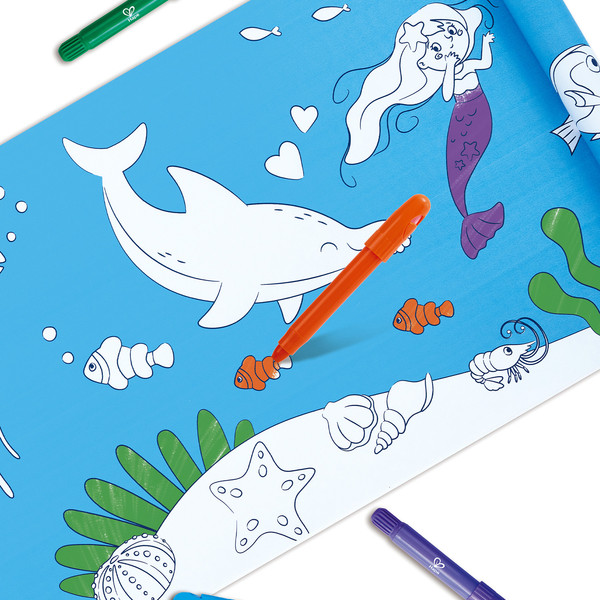 Изображение товара Набор для творчества Hape Юный Пикассо Раскрась подводный мир! / E2018_HP