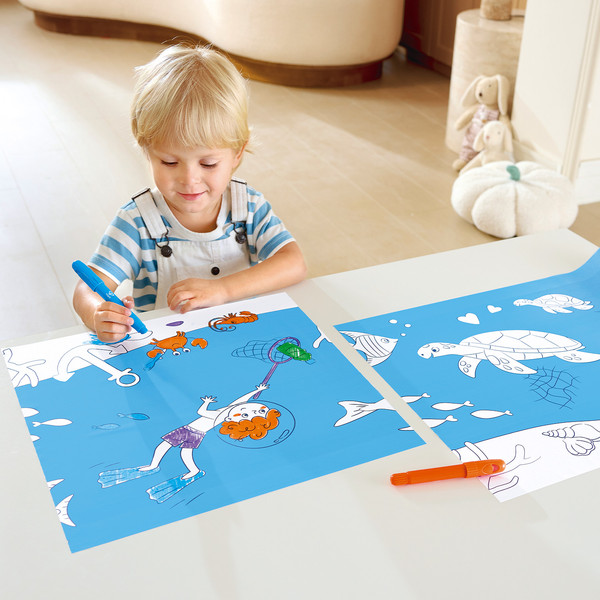 Изображение товара Набор для творчества Hape Юный Пикассо Раскрась подводный мир! / E2018_HP