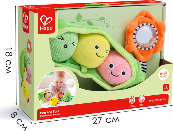 Изображение товара Развивающий игровой набор Hape Соня Подвесные друзья-горошины / E0135_HP