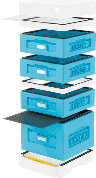 Изображение товара Улей Lyson Дадан На 10 Рамок / WK20W (синий/неокрашенный)