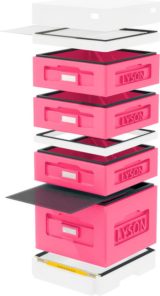 Изображение товара Улей Lyson Дадан На 10 Рамок / WK20PW (розовый/неокрашенный)