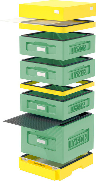 Изображение товара Улей Lyson Дадан На 10 Рамок / WK20G (зеленый/желтый)