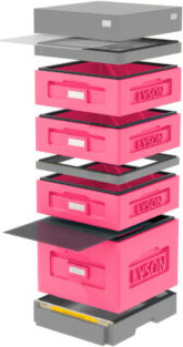 Изображение товара Улей Lyson Дадан На 10 Рамок / WKG20P (розовый/серый)