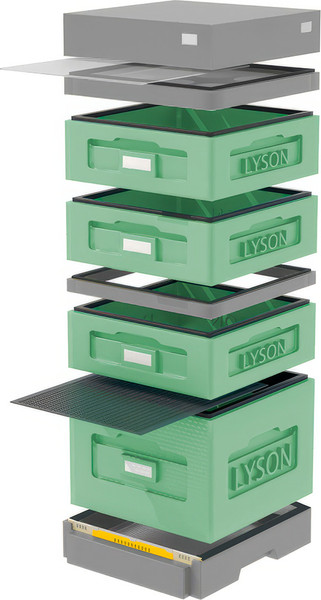 Изображение товара Улей Lyson Дадан На 10 Рамок / WKG20G (зеленый/серый)