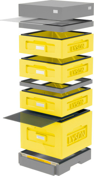 Изображение товара Улей Lyson Дадан На 10 Рамок / WKG20Y (желтый/серый)