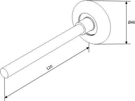 Изображение товара Ролик поддерживающий для ворот DoorHan 120мм 25010B (черный)