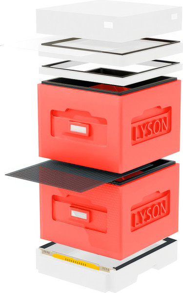 Изображение товара Улей Lyson Дадан На 10 Рамок / WK46RDW (красный/неокрашенный)