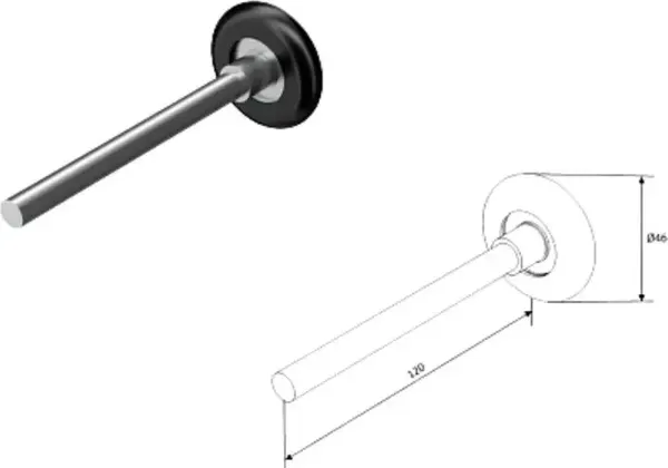 Изображение товара Ролик поддерживающий для ворот DoorHan 120 мм (2шт)