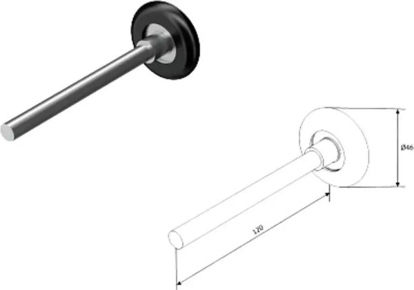 Изображение товара Ролик поддерживающий для ворот DoorHan 120 мм (8шт)
