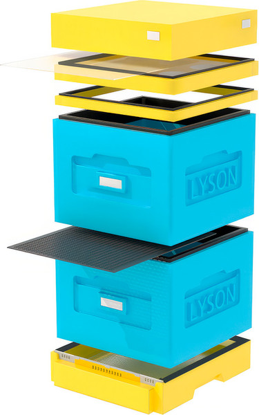 Изображение товара Улей Lyson Дадан На 10 Рамок / WK46 (синий/желтый)