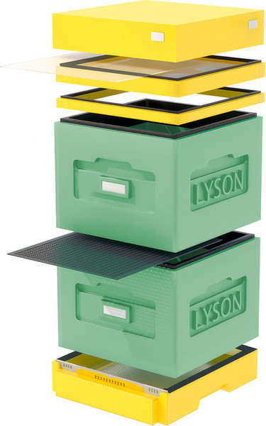 Изображение товара Улей Lyson Дадан На 10 Рамок / WK46G (зеленый/желтый)