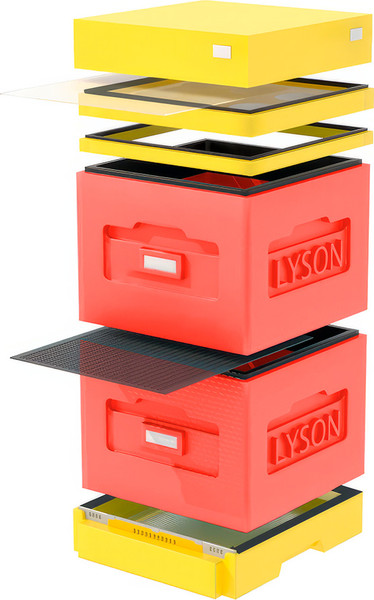 Изображение товара Улей Lyson Дадан На 10 Рамок / WK46RD (красный/желтый)