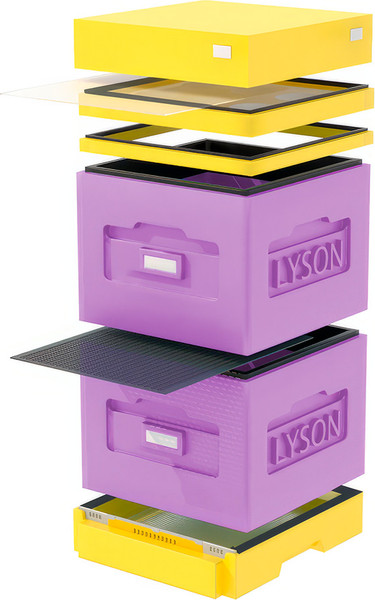 Изображение товара Улей Lyson Дадан На 10 Рамок / WK46PU (фиолетовый/желтый)