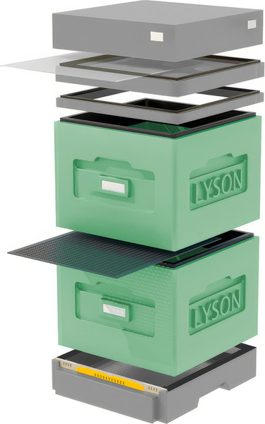 Изображение товара Улей Lyson Дадан На 10 Рамок / WKG46G (зеленый/серый)