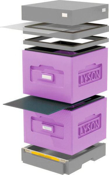 Изображение товара Улей Lyson Дадан На 10 Рамок / WKG46PU (фиолетовый/серый)