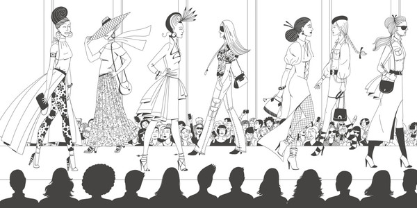 Изображение товара Раскраска-антистресс Махаон Неделя моды, мягкая обложка (Малецкая Кира)