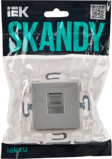 Изображение товара Розетка IEK Skandy SK-K10-1-K23 (серебристый)