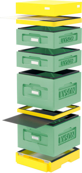Изображение товара Улей Lyson Дадан На 10 Рамок / W1025G (зеленый/желтый)