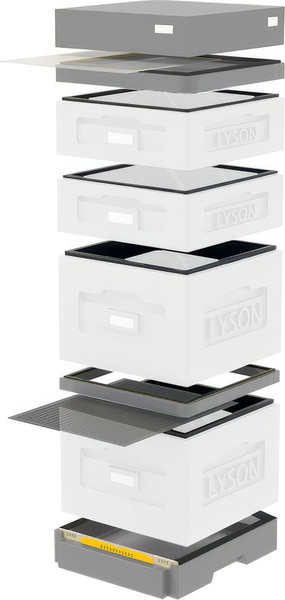 Изображение товара Улей Lyson Дадан На 10 Рамок / WKW1025G (неокрашенный/серый)