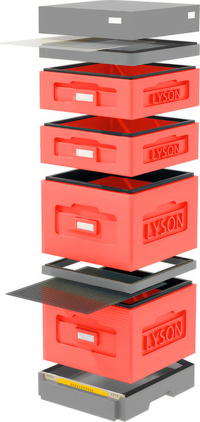 Изображение товара Улей Lyson Дадан На 10 Рамок / WKG1025RD (красный/серый)