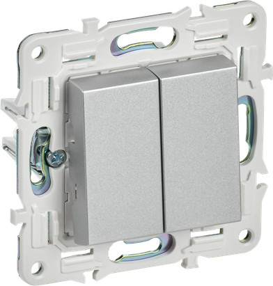 Изображение товара Выключатель IEK Skandy SK-V20-0-10-K23 (серебристый)